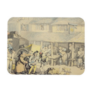 The Arrival of the Stage Coach at the Sun Inn, Bod Magnet
