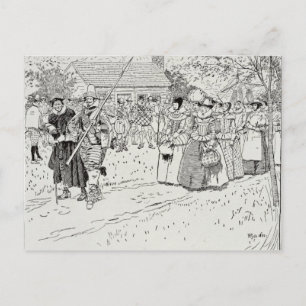 The Arrival of the Young Women at Jamestown Postcard