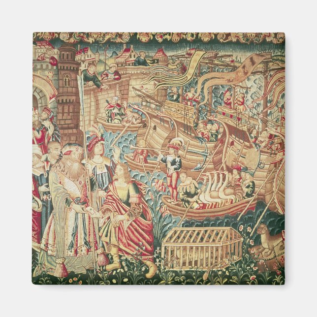 The Arrival of Vasco da Gama  in Calcutta Magnet (Front)