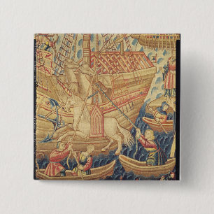 The Arrival of Vasco de Gama in Calicut 15 Cm Square Badge