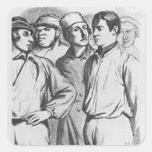 The arrogant squad of hired applauders square sticker (Front)