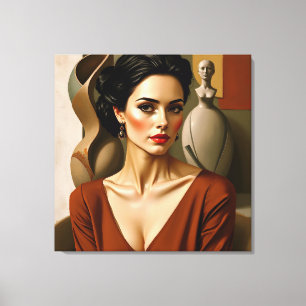 The Art Between Us – Colourful Portrait         Canvas Print