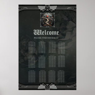 The Art Deco Tree of Life design. Poster