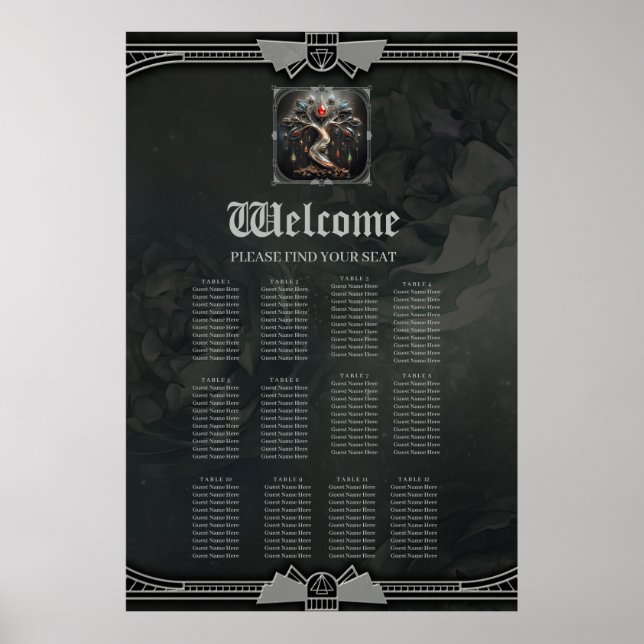  The Art Deco Tree of Life design. Poster (Front)