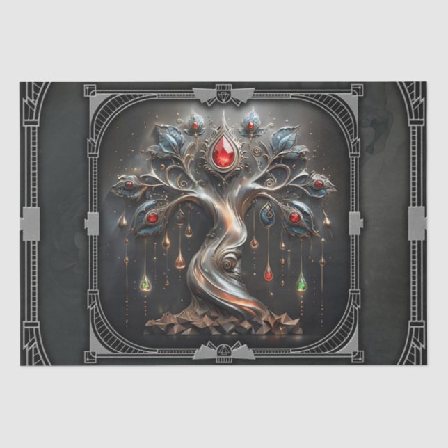  The Art Deco Tree of Life design Tissue Paper (Front)