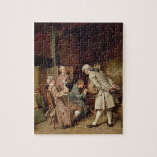 The Art Lovers, or The Painter, 1860 (panel) Jigsaw Puzzle