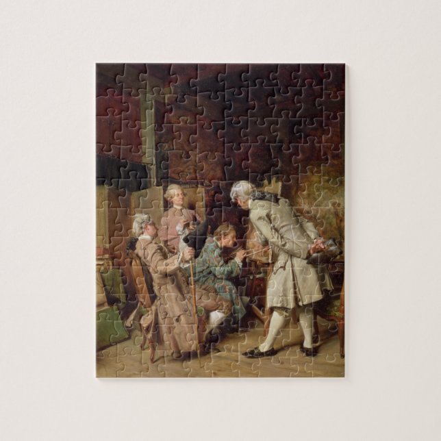 The Art Lovers, or The Painter, 1860 (panel) Jigsaw Puzzle (Vertical)