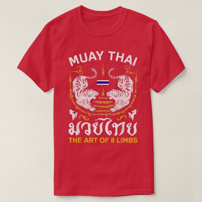 The Art Of 8 Limbs Sak Yant Tiger Muay Thai gifts T-Shirt (Design Front)