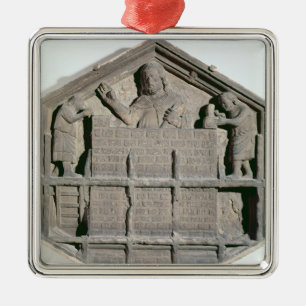 The Art of Building, hexagonal decorative relief Metal Tree Decoration
