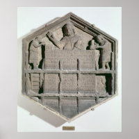 The Art of Building, hexagonal decorative relief