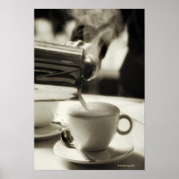 The art of fresh coffee making / adding steamed