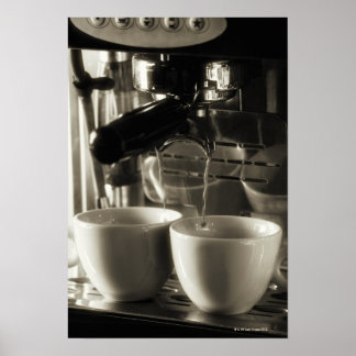 The art of fresh coffee making / pouring poster