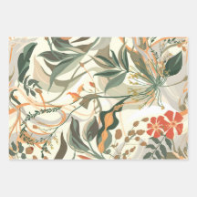 The Art of Gift Wrapping Paper Flat Sheet Set of 3