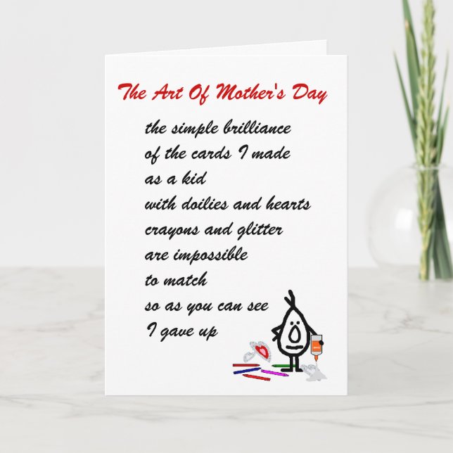 The Art Of Mother's Day Card (Front)