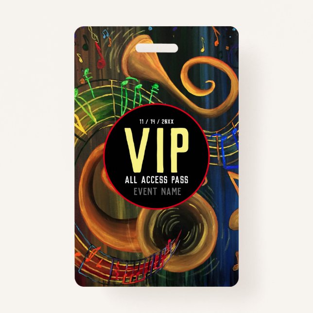 The ART of Music VIP All Access Pass ID Badge (Front)
