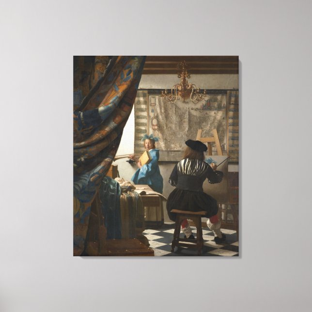 The Art of Painting by Johannes Vermeer Canvas Print (Front)