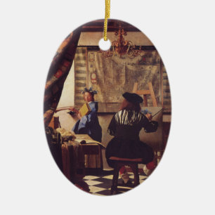 The Art of Painting by Johannes Vermeer Ceramic Tree Decoration