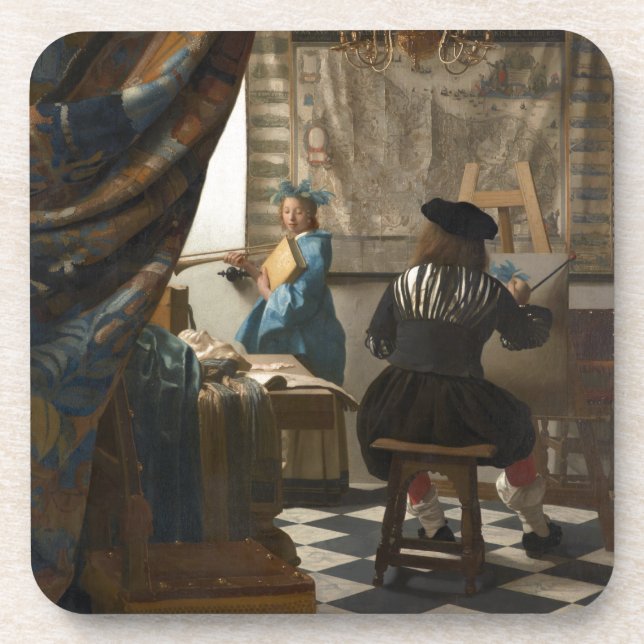 The Art of Painting by Johannes Vermeer Coaster (Front)