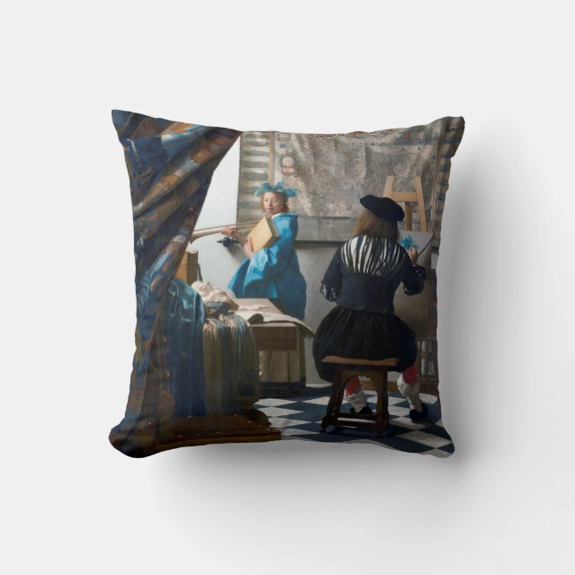 The Art of Painting, Johannes Vermeer, 1666-1667 Cushion (Front)