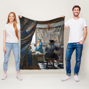 The Art of Painting, Johannes Vermeer Fleece Blanket