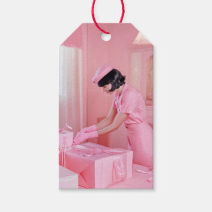 The Art of Pink Gift Wrapping Tags