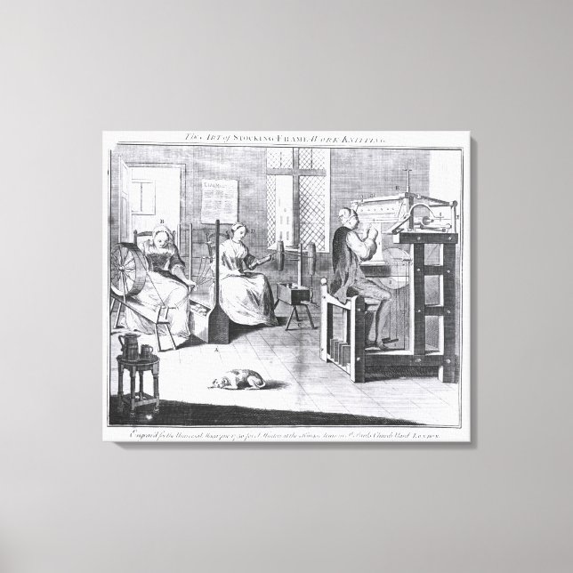The Art of Stocking-Frame-Work-Knitting Canvas Print (Front)