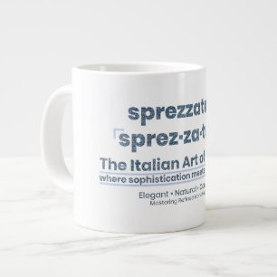 THE ART OF STYLISH NONCHALANCE-DenimArt Large Coffee Mug