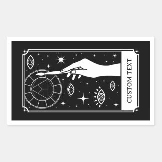 the art teacher tarot custom text  rectangular sticker
