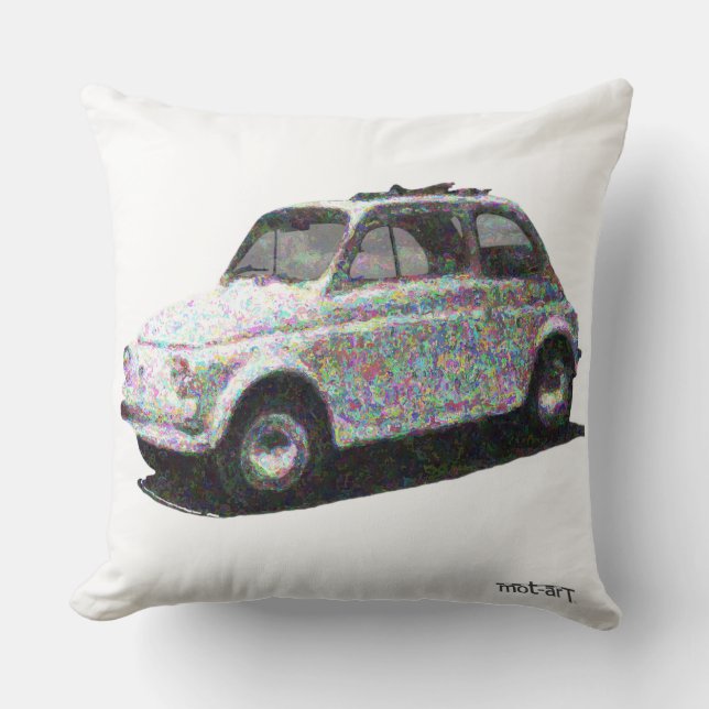 The Artful Classic Fiat 500 Cushion (Front)