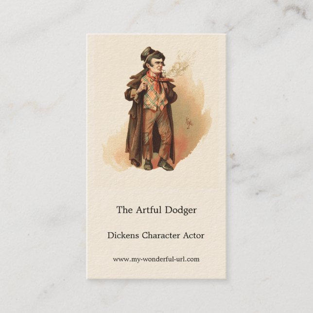 The Artful Dodger by Kyd, Dickens' Oliver Twist Business Card (Front)