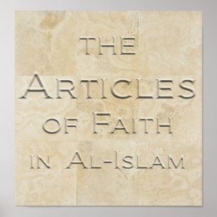 The Articles of Faith in Travertine Stone Poster