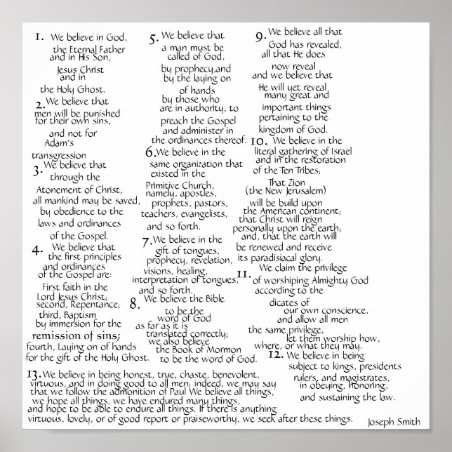 The Articles of Faith Poster (Front)