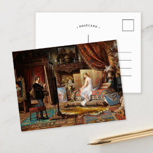 The Artist and His Model   Carl Schweninger, Jr. Postcard