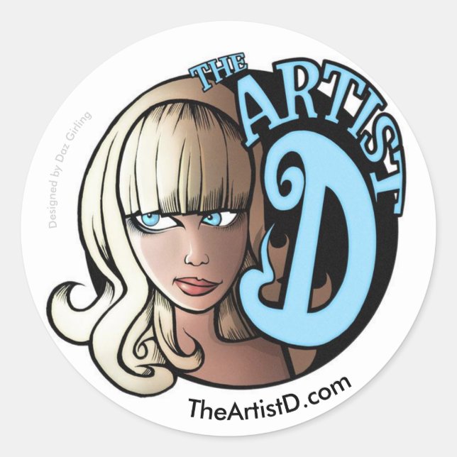 The Artist D by Daz Girling Sticker (Front)