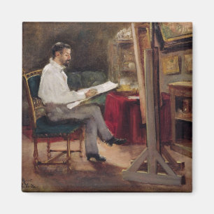 The Artist Morot in his Studio, c.1874 Magnet