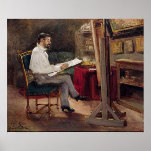 The Artist Morot in his Studio, c.1874 Poster