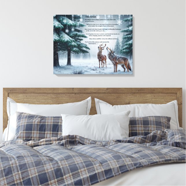 The Artist Poem Canvas Print (Insitu(Bedroom))