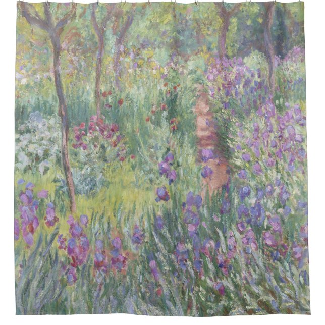 The Artist’s Garden in Giverny by Claude Monet Shower Curtain (Front)