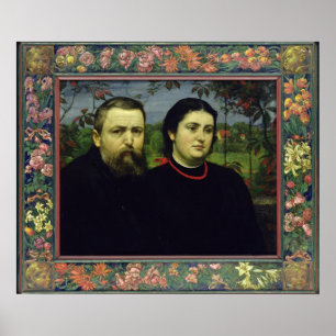 The Artist with his Wife Bonicella, 1887 Poster