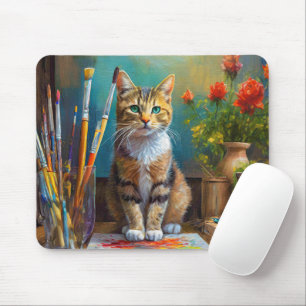The Artistic Cat Mouse Pad