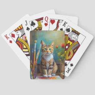 The Artistic Cat Playing Cards
