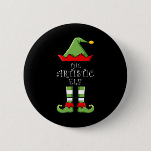 The Artistic Elf Fun Family Matching Group Pajama  6 Cm Round Badge