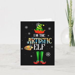 The Artistic Elf Squad Elf Family Christmas Pajama Card