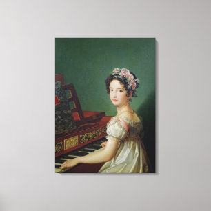 The Artist's Daughter at the Clavichord Canvas Print