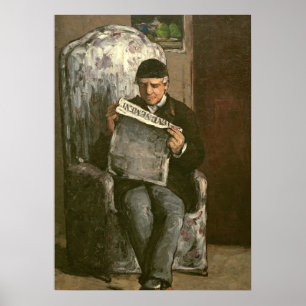 The Artist's Father, Reading "L'Événement", 1866 Poster