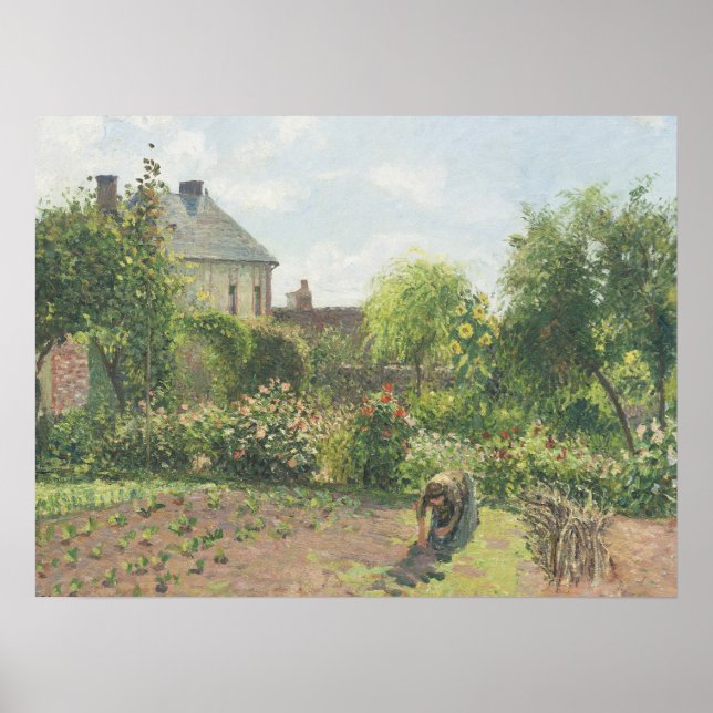 The Artist's Garden at Eragny Camille Pissaro Poster (Front)