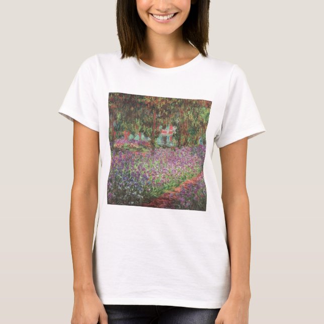 The Artist's Garden at Giverny by Claude Monet T-Shirt (Front)