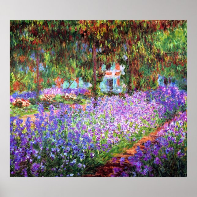 The Artist's Garden at Giverny, Claude Monet Poster (Front)