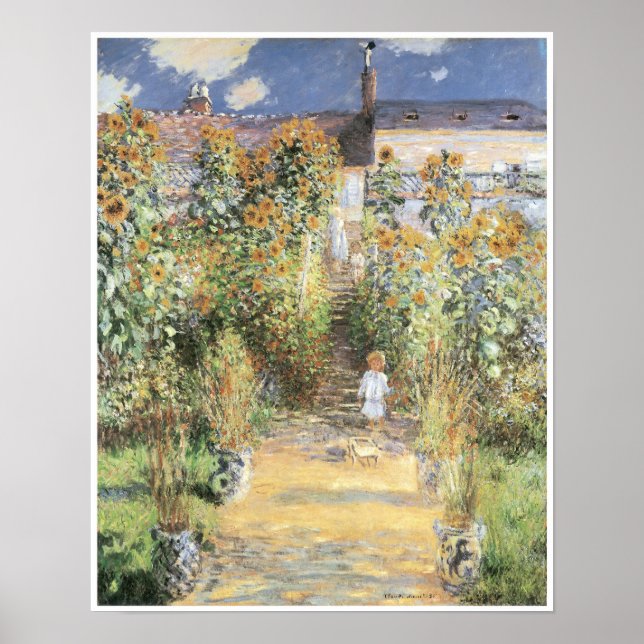 The Artist's Garden at Vetheuil, 1880 Poster (Front)