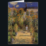 The Artist's Garden at Vetheuil by Claude Monet<br><div class="desc">The Artist's Garden at Vetheuil (1880) by Claude Monet is a vintage impressionism fine art floral nature painting. A young girl is flanked by tall blooming yellow sunflower flowers during the summer season. A child is standing in a path in Monet's garden in Vetheuil (a suburb of Paris). About the...</div>